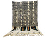 Handmade Moroccan Hand-Knotted Black and White Wool Rug