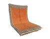 Handmade Moroccan Berber Rug – Terracotta Orange Wool Carpet with Striped Border