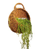 Handmade Woven Wall Hanging Planter Basket – Rattan Plant Holder for Boho Wall Decor